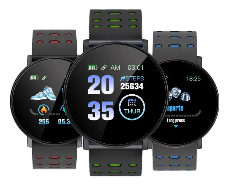 119 Plus Smart Watch & Fitness Tracker (with HR & BP Tracker, Call & MSG Alerts, IPS HD Screen)