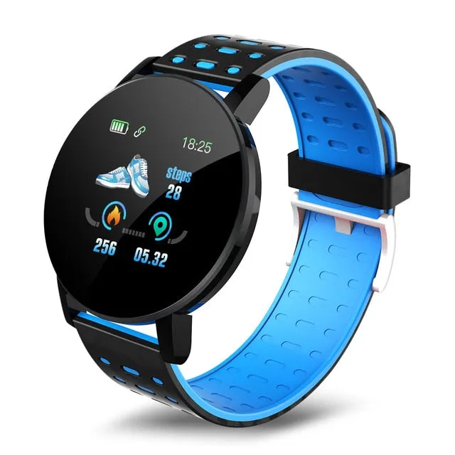 119 Plus Smart Watch & Fitness Tracker (with HR & BP Tracker, Call & MSG Alerts, IPS HD Screen)