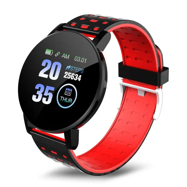 119 Plus Smart Watch & Fitness Tracker (with HR & BP Tracker, Call & MSG Alerts, IPS HD Screen)