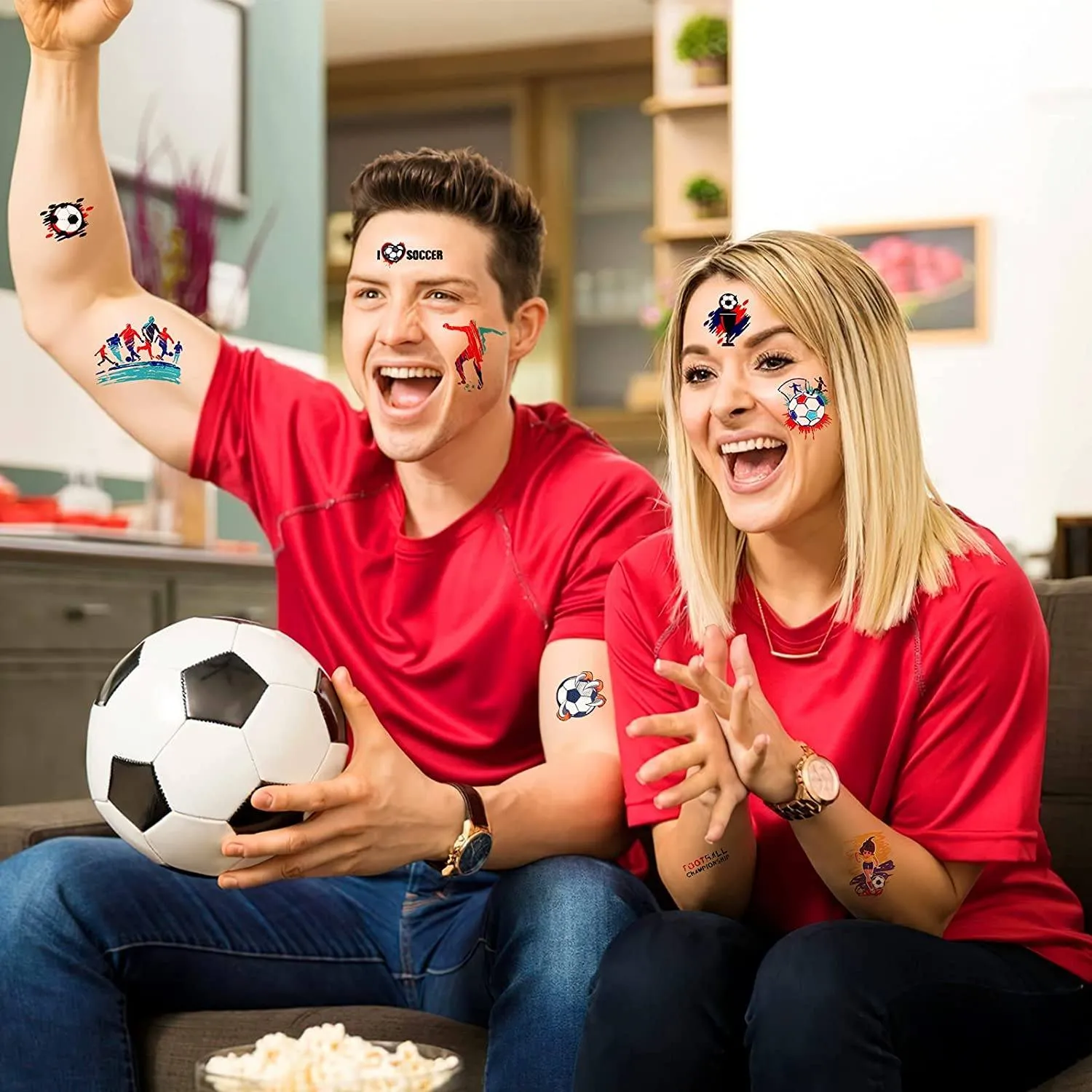 20 Sheet 2022 Football World Cup Football Sports Face Sticker