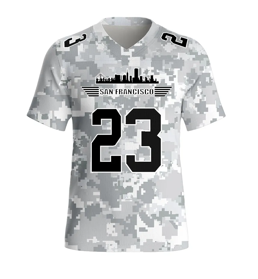 #23 McCaffrey San Francisco 49ers Jersey Salute to Star Players Camouflage Jersey American Football New Fashion Jersey