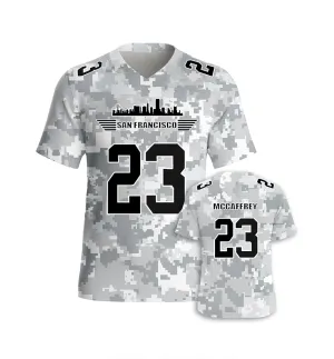 #23 McCaffrey San Francisco 49ers Jersey Salute to Star Players Camouflage Jersey American Football New Fashion Jersey