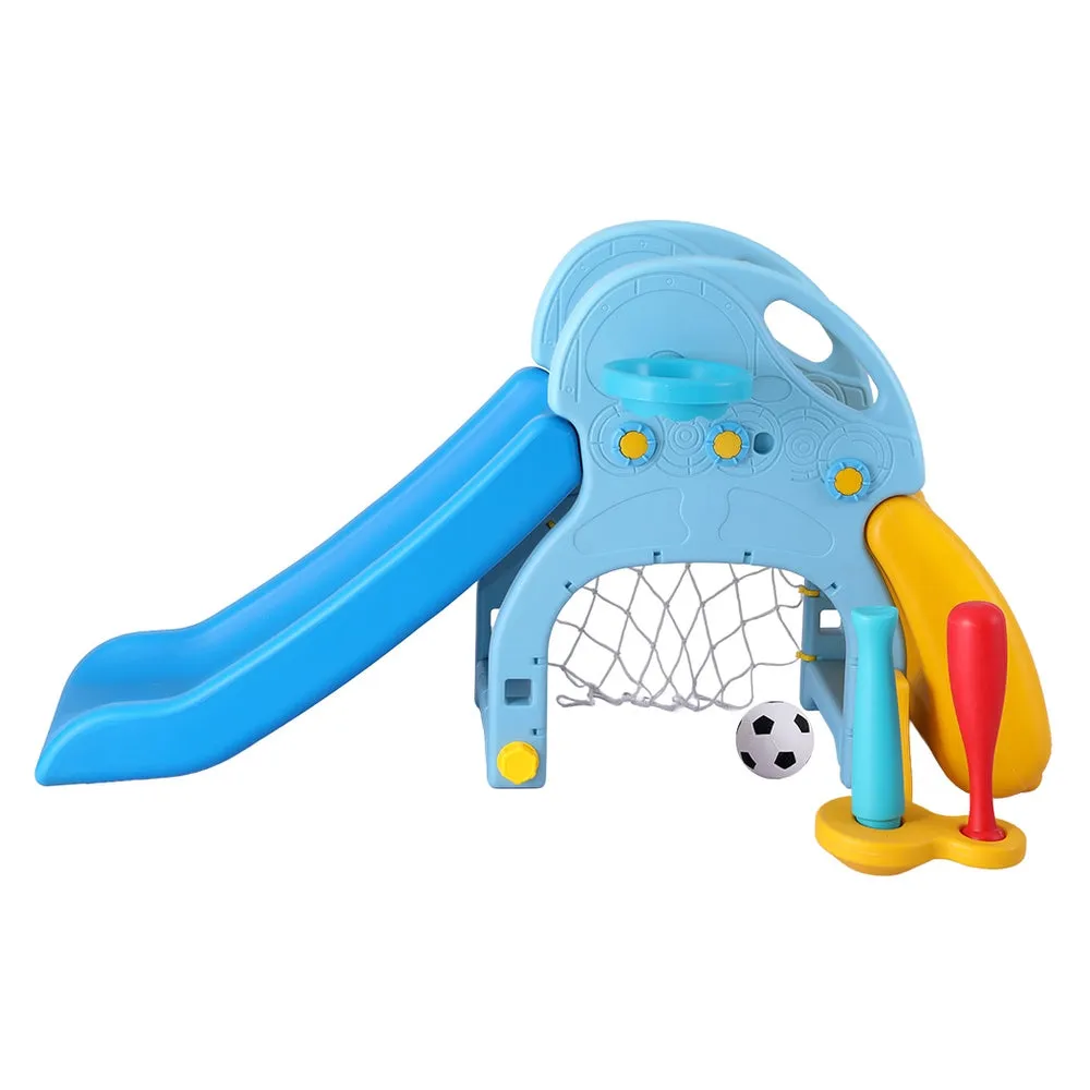 5-in-1 Kids Slide Set with Basketball Hoop Keezi