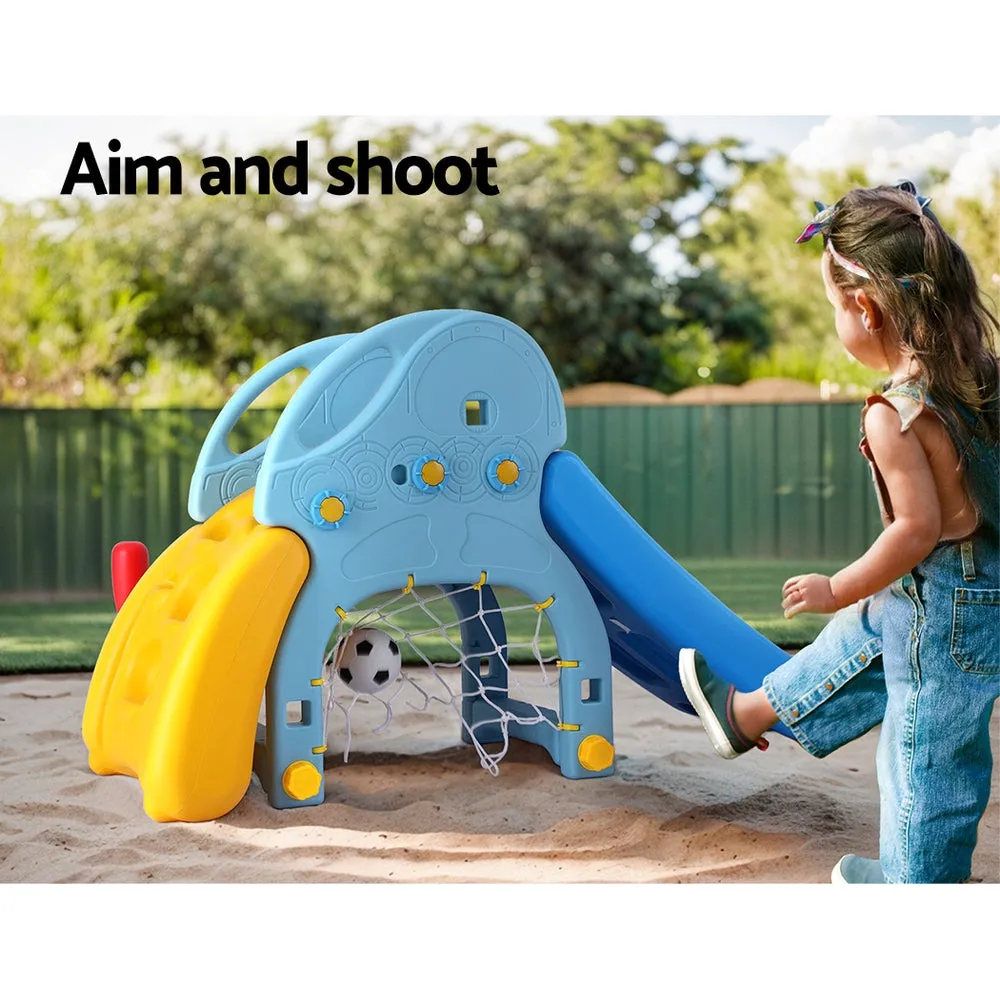 5-in-1 Kids Slide Set with Basketball Hoop Keezi