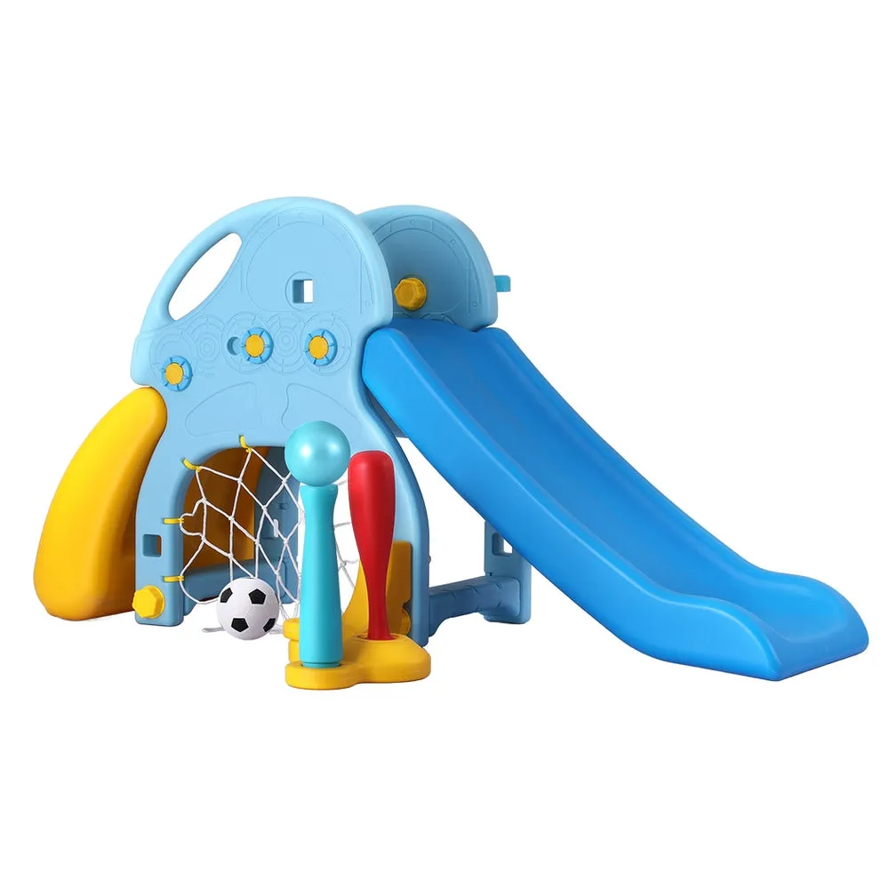 5-in-1 Kids Slide Set with Basketball Hoop Keezi