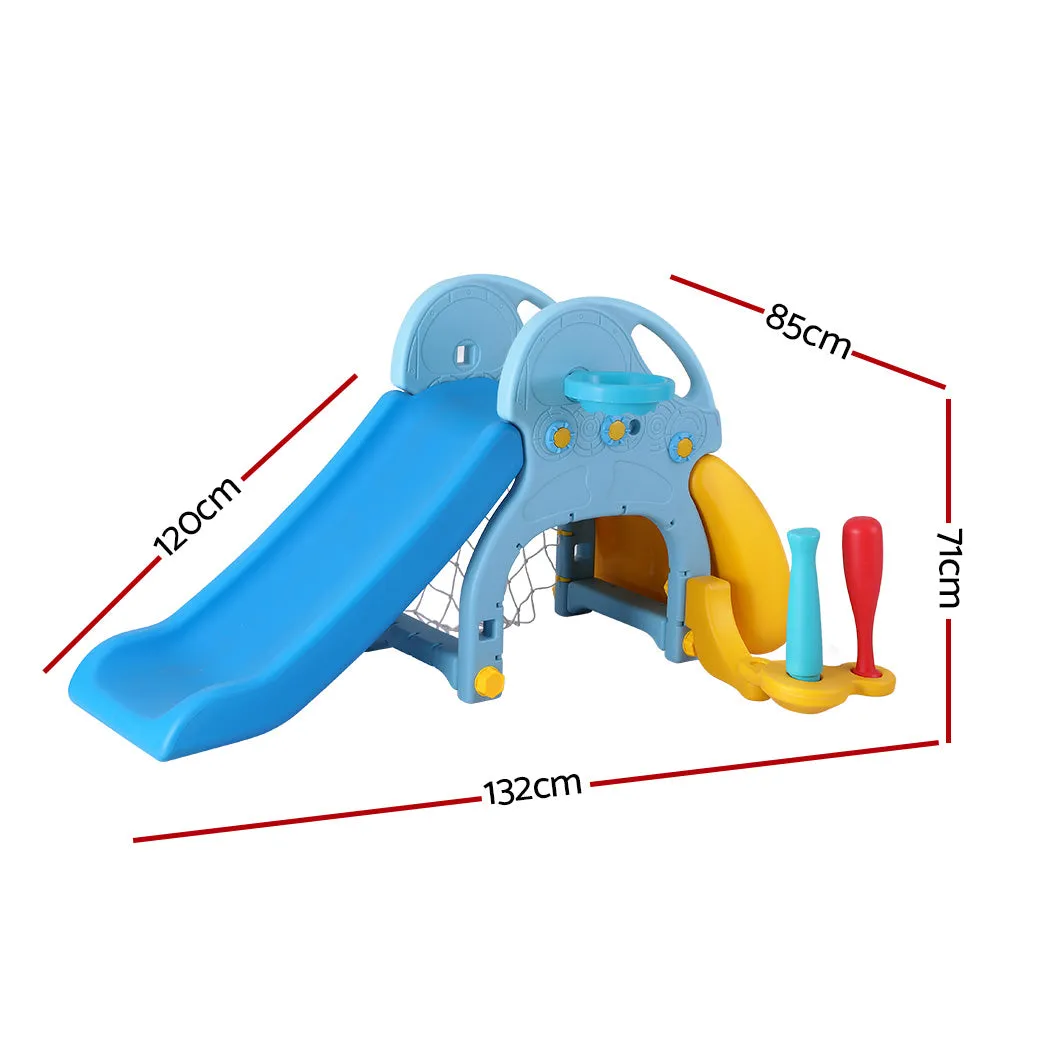 5-in-1 Kids Slide Set with Basketball Hoop Keezi