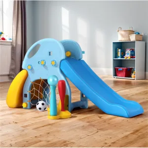 5-in-1 Kids Slide Set with Basketball Hoop Keezi