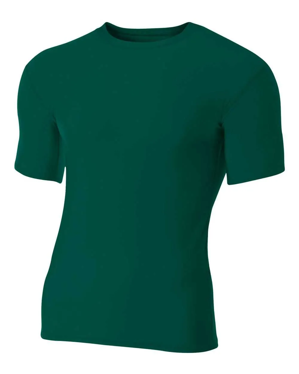 A4 N3130 Short Sleeve Compression Crew - Forest