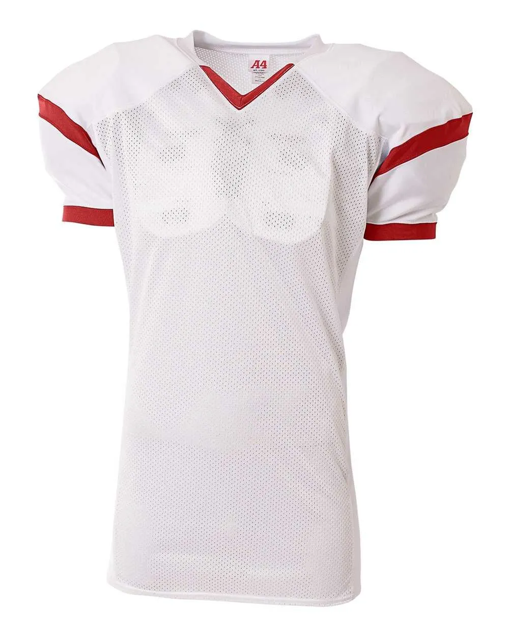 A4 N4265 The Rollout Football Jersey - White Scarlet