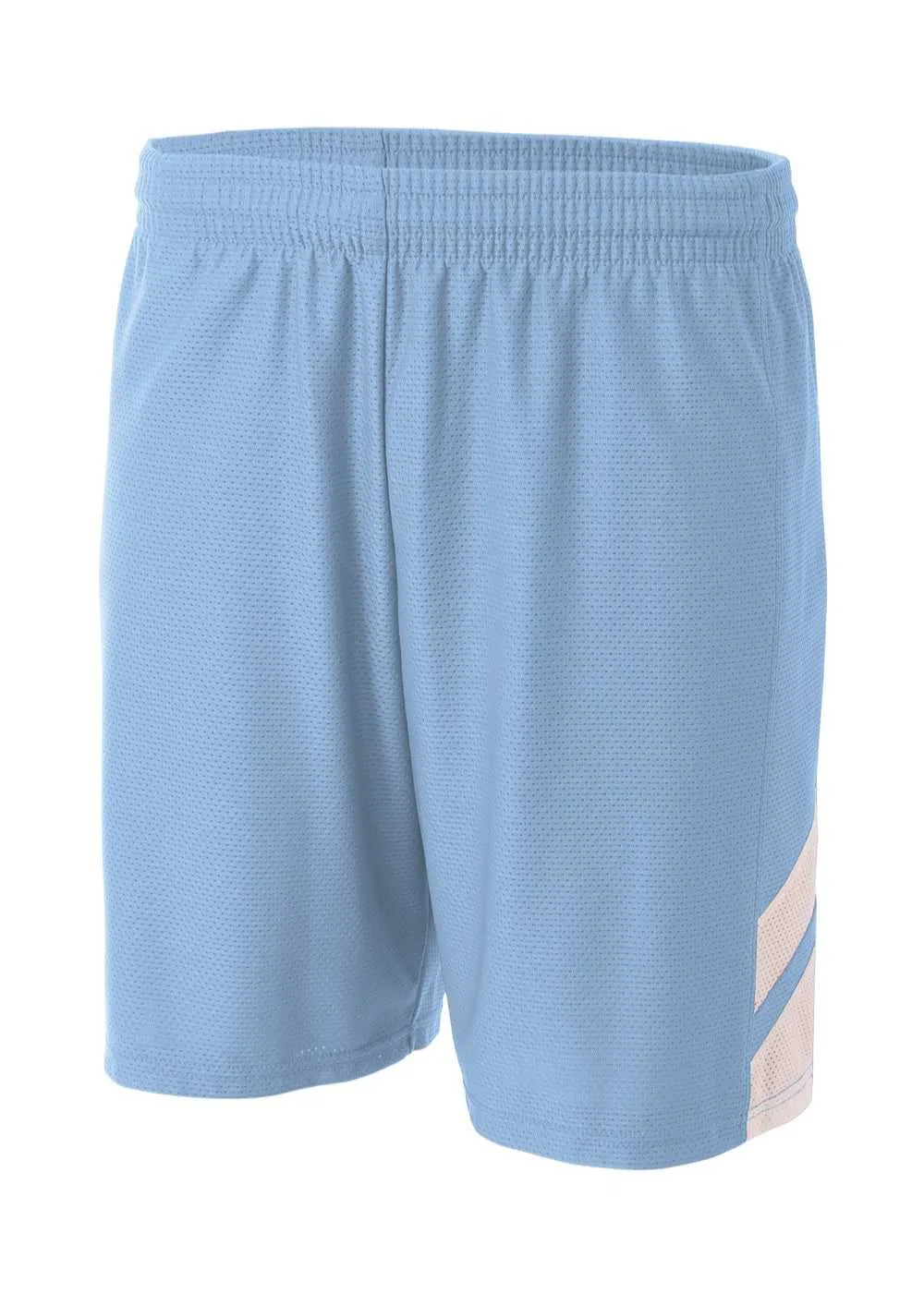 A4 NB5178 Fast Break Youth Short - Light Blue White