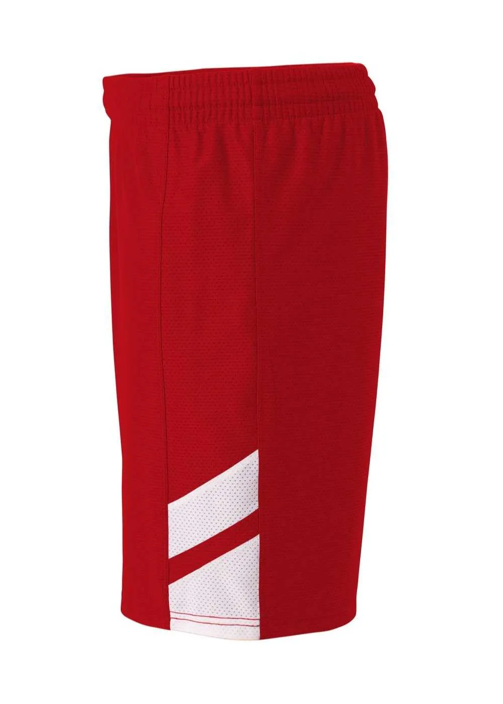 A4 NB5178 Fast Break Youth Short - Scarlet White