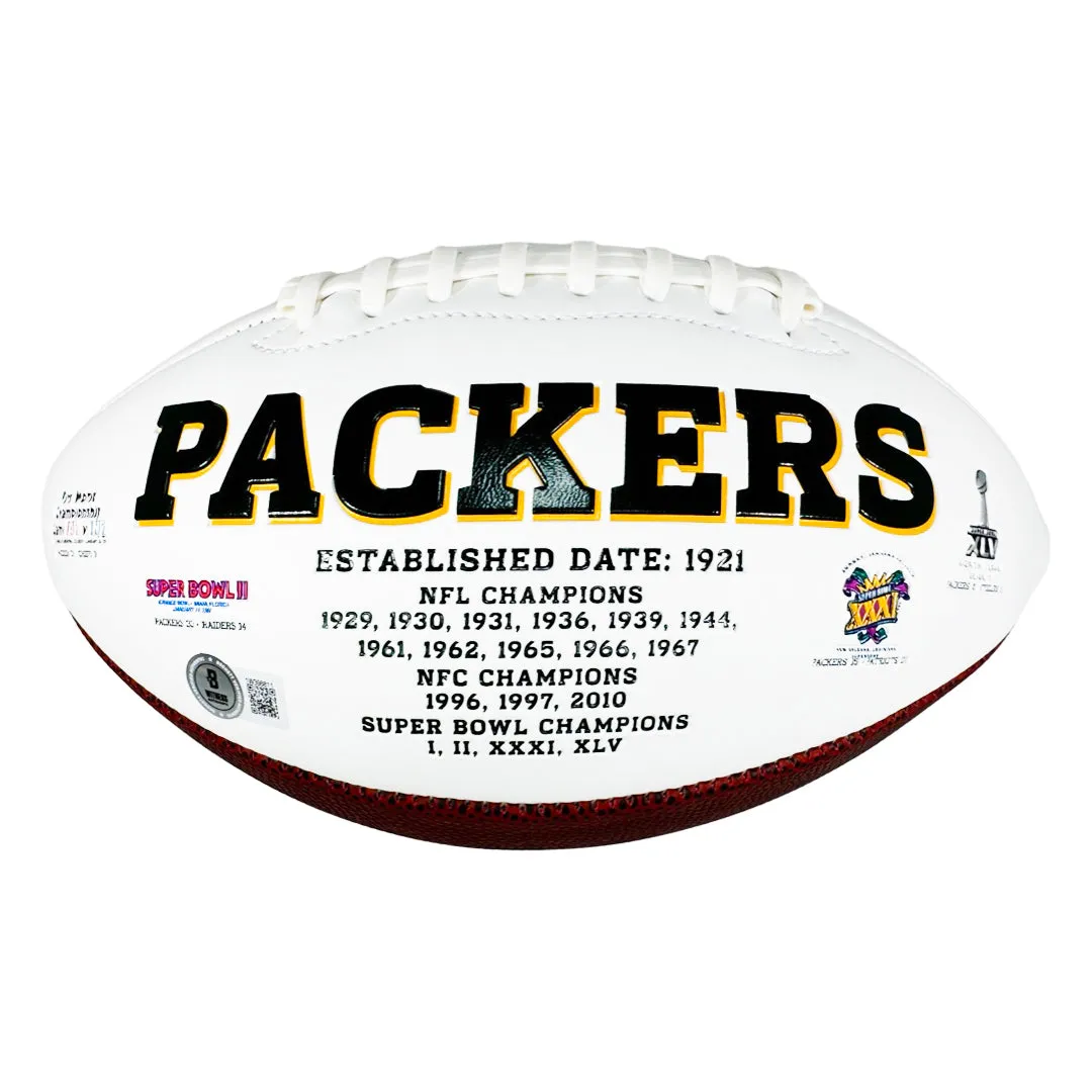 Aaron Jones Signed Green Bay Packers Official NFL Team Logo Football (Beckett)