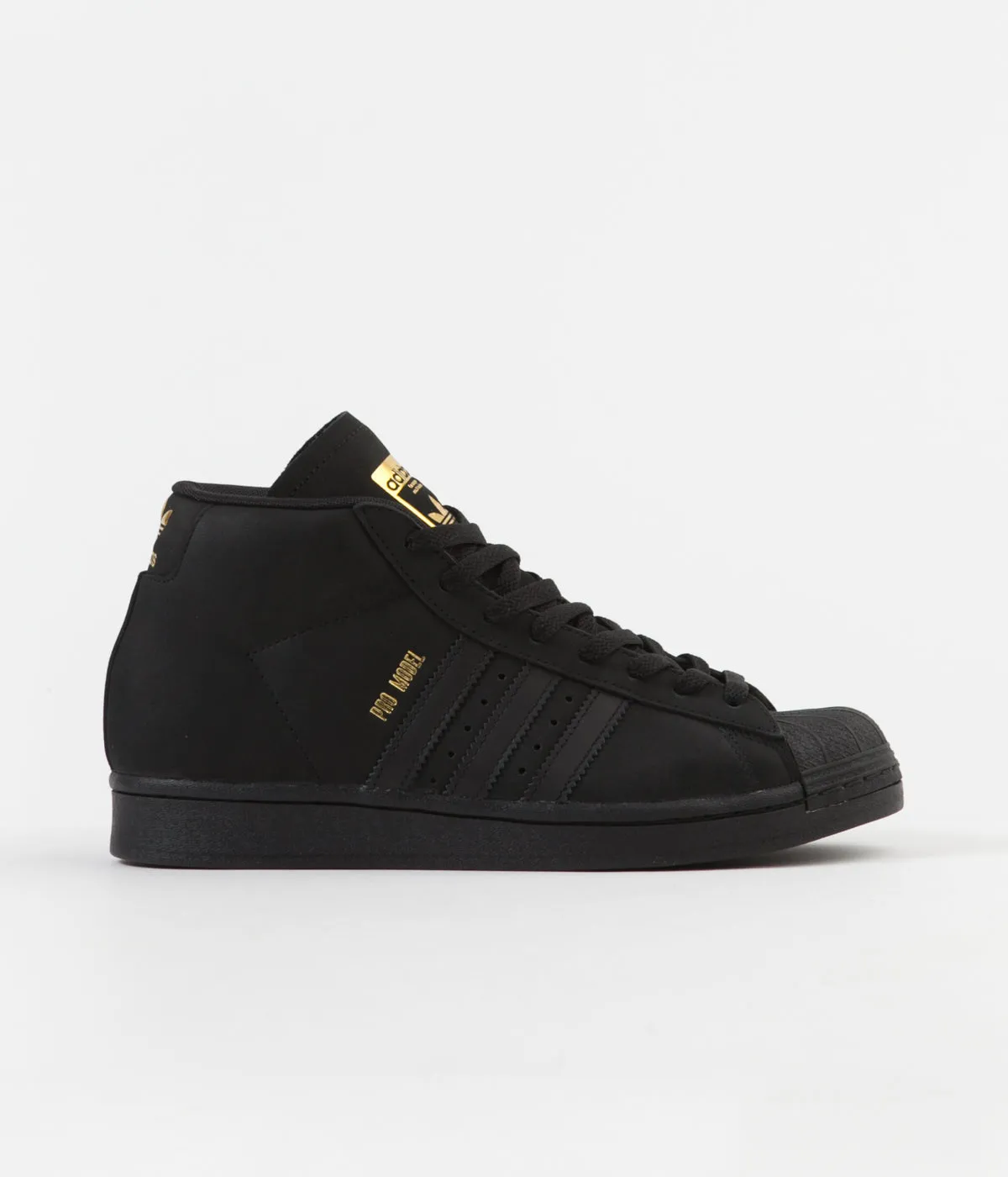 Adidas Pro Model Shoes - Core Black / Gold Metallic / White