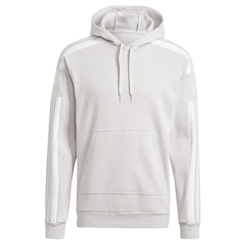 ADIDAS SQUADRA 21 SWEAT HOODY TEAM LIGHT GREY/WHITE