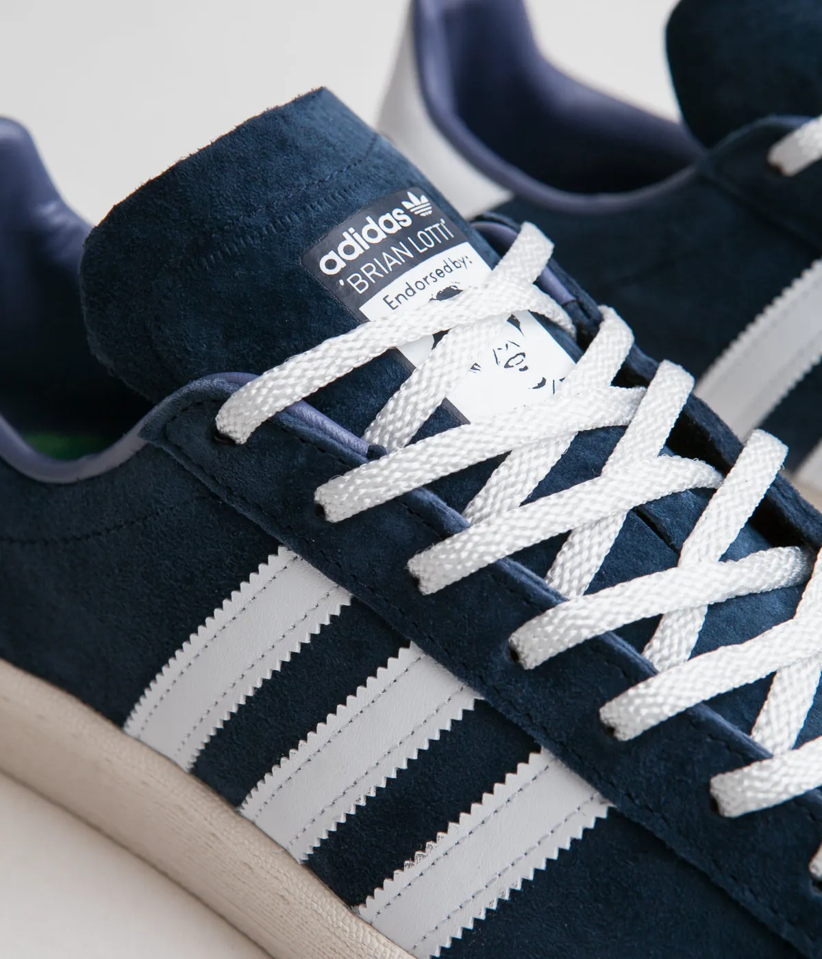 Adidas x Brian Lotti Campus 80's 'Respect Your Roots' Shoes - Collegiate Navy / FTW White / Core White