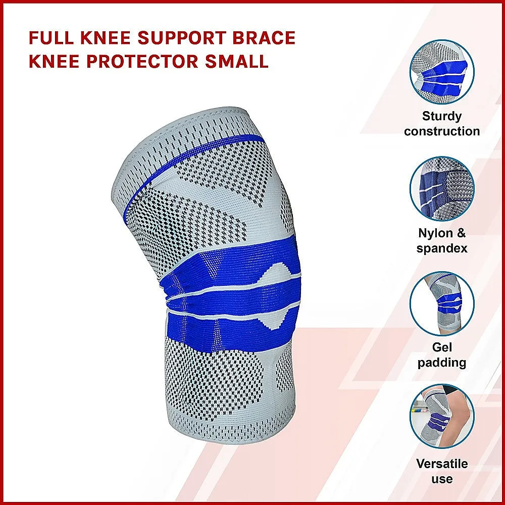 Adjustable Full Knee Support Brace w/Gel Padding - Small