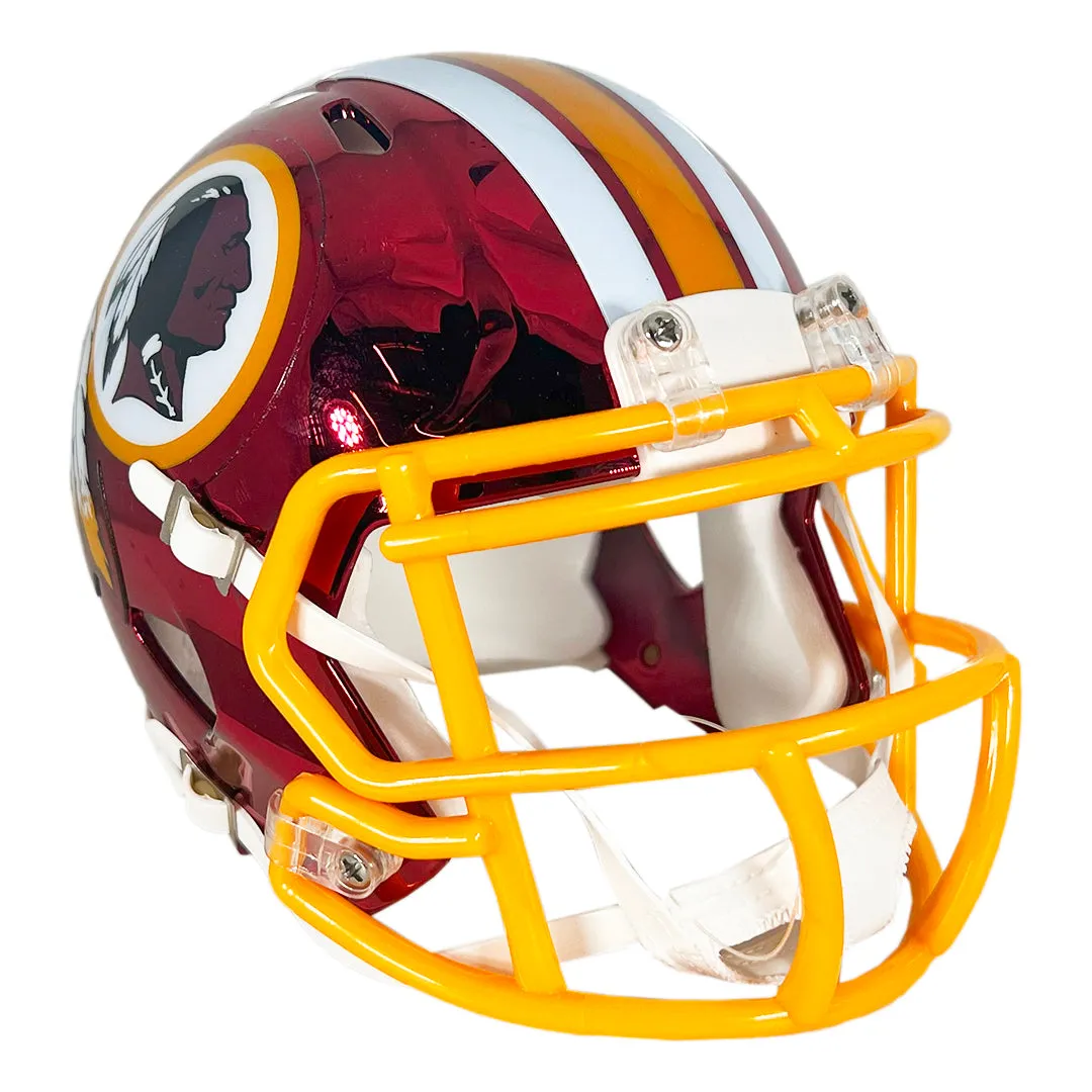 Adrian Peterson Signed Washington Redskins Chrome Speed Mini Football Helmet (Beckett)