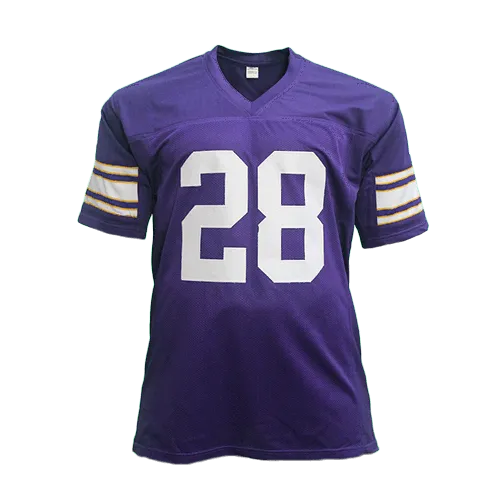 Ahmad Rashad Pro Style Autographed Football Jersey Purple (JSA)