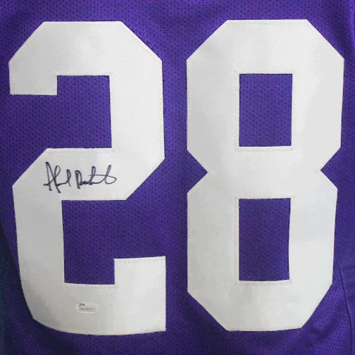 Ahmad Rashad Pro Style Autographed Football Jersey Purple (JSA)