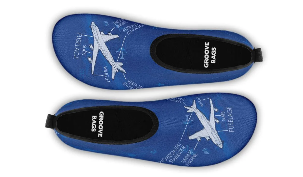 Airplane Diagram Aqua Barefoot Shoes