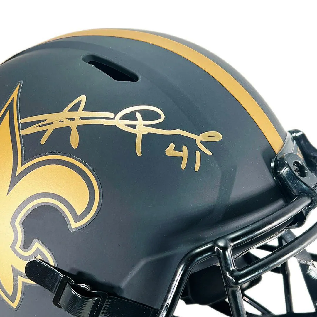 Alvin Kamara Signed New Orleans Saints Eclipse Speed Full-Size Football Helmet (Beckett)