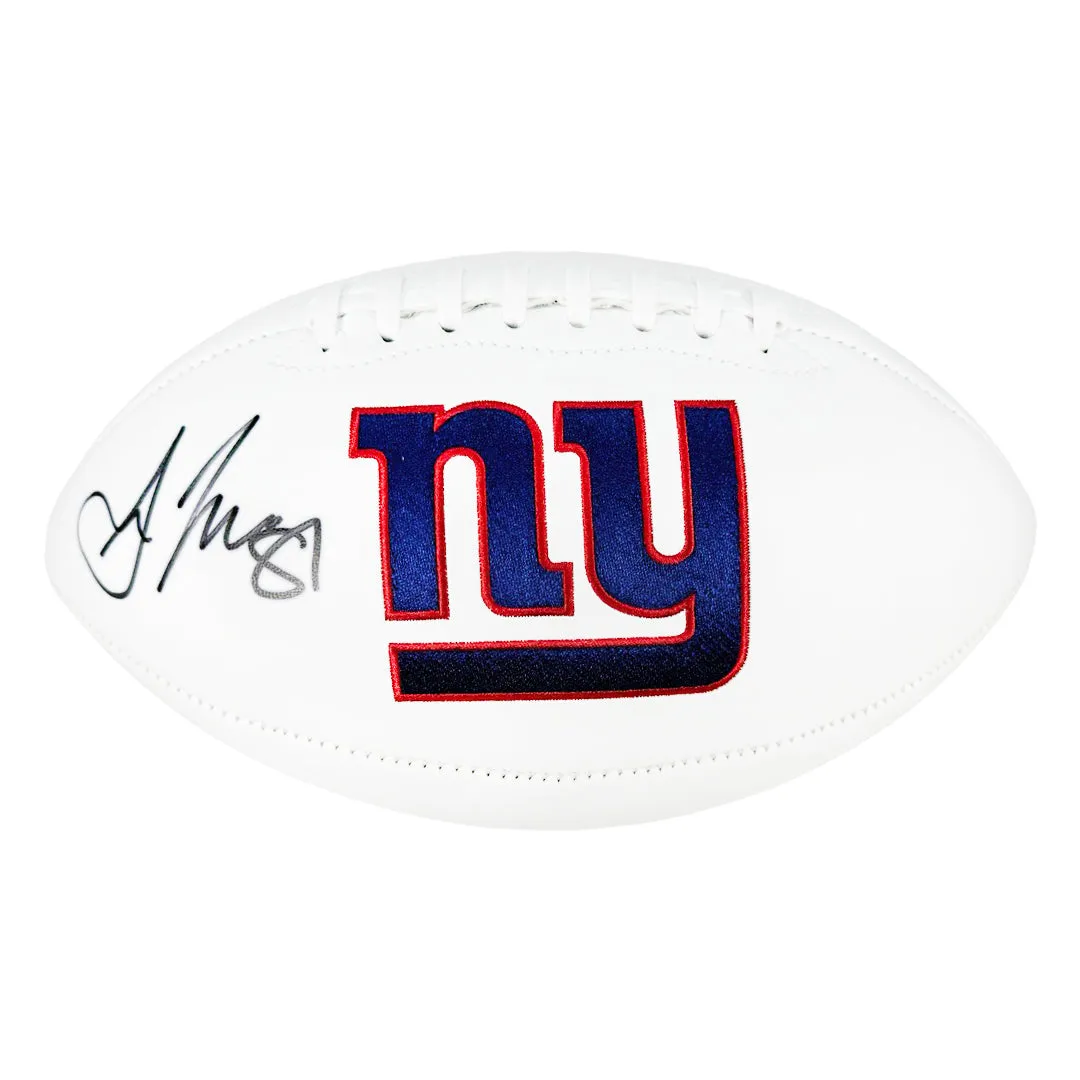 Amani Toomer Signed New York Giants Official NFL Team Logo Football (Beckett)