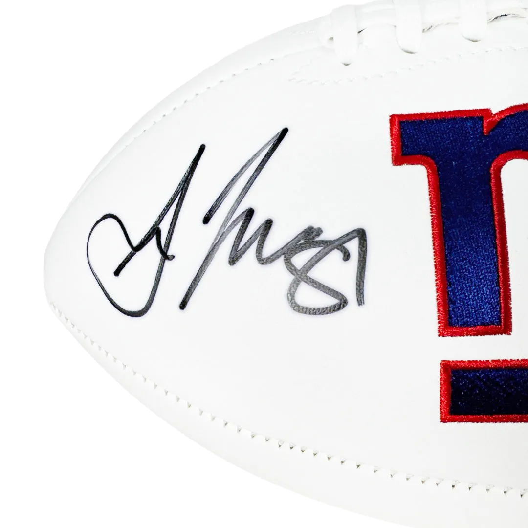 Amani Toomer Signed New York Giants Official NFL Team Logo Football (Beckett)