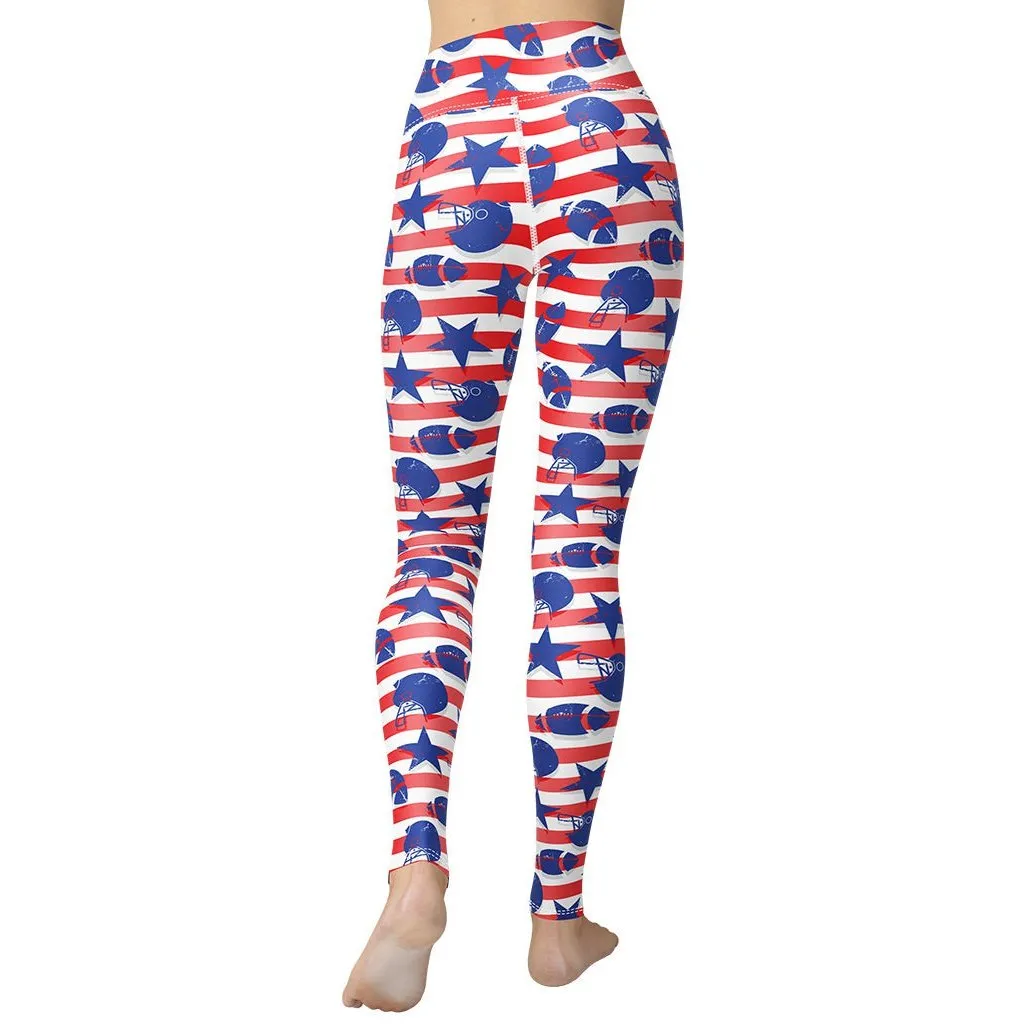 American Football Pattern Yoga Leggings