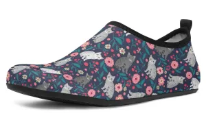 American Shorthair Cat Flower Aqua Barefoot Shoes