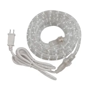 AmerTac RWLED48BCC Rope Light Kit, 120 V, 2 W, LED Lamp, Day White Light, 750 Lumens, 6000 K Color Temp, 48 ft L