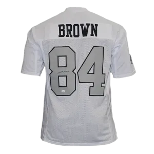 Antonio Brown Autographed Pro Style Football Jersey White/Grey (JSA)