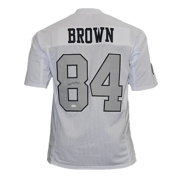 Antonio Brown Autographed Pro Style Football Jersey White/Grey (JSA)