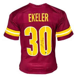 Austin Ekeler Signed Washington Red Football Jersey (Beckett)