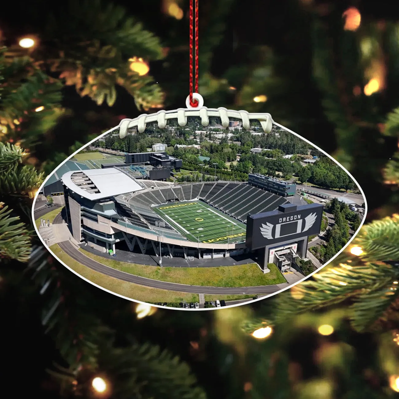 Autzen Stadium- Oregon Ducks Football American Football Acrylic Hanging Decorations Christmas Gifts Christmas Tree Ornaments