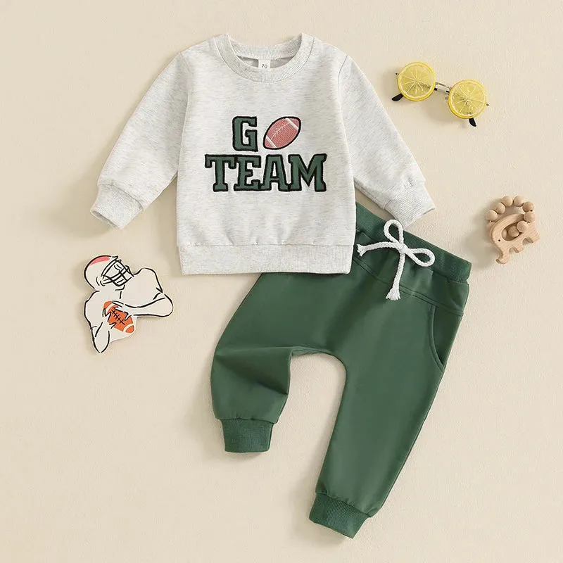 Baby/Toddler Boys GO TEAM Football Loungewear Outfit