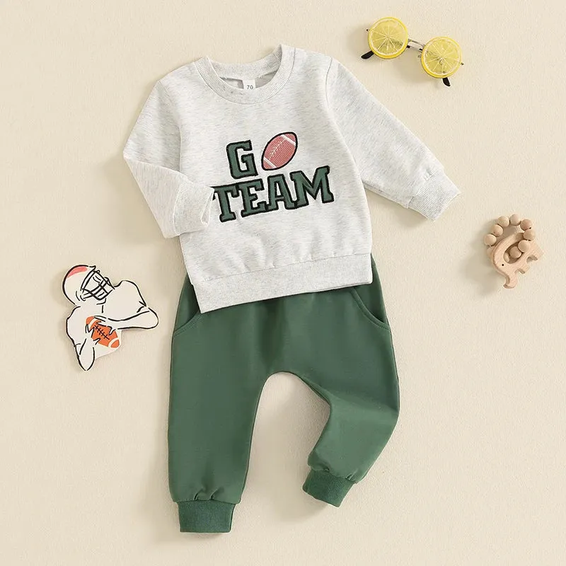 Baby/Toddler Boys GO TEAM Football Loungewear Outfit