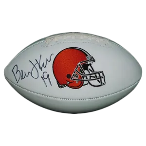 Bernie Kosar Cleveland Browns Autographed Logo Football (JSA)