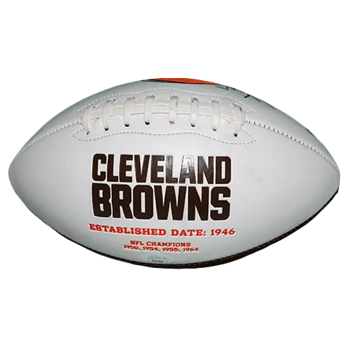 Bernie Kosar Cleveland Browns Autographed Logo Football (JSA)