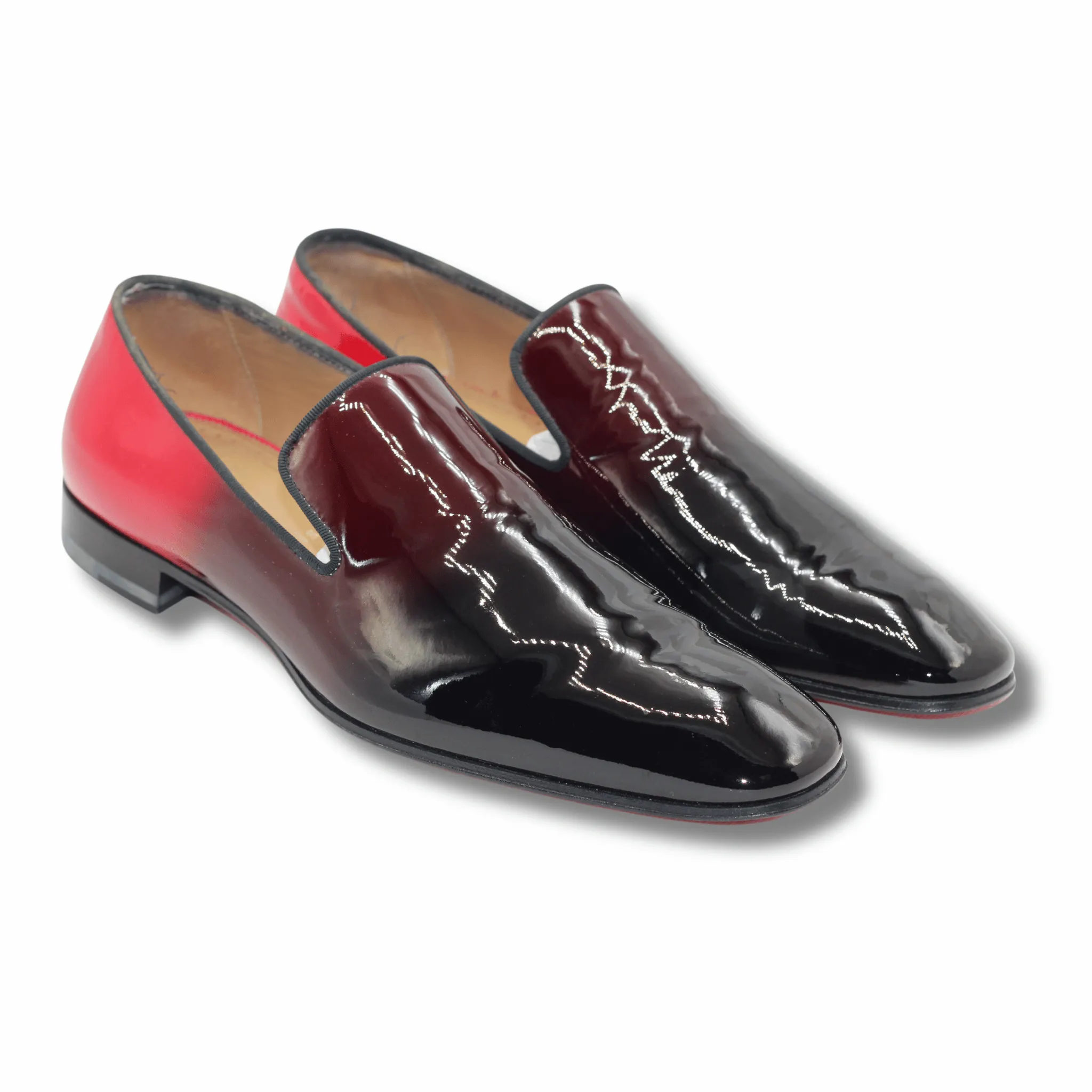 Bespoke Two-Tone Shoes – Tailored to Your Taste Artisan-Crafted Leather Loafers Shoes Your Impeccable Style Premium Patent Leather Shoes Slip-on Shoes, Whole Cut Shoes, for Mens