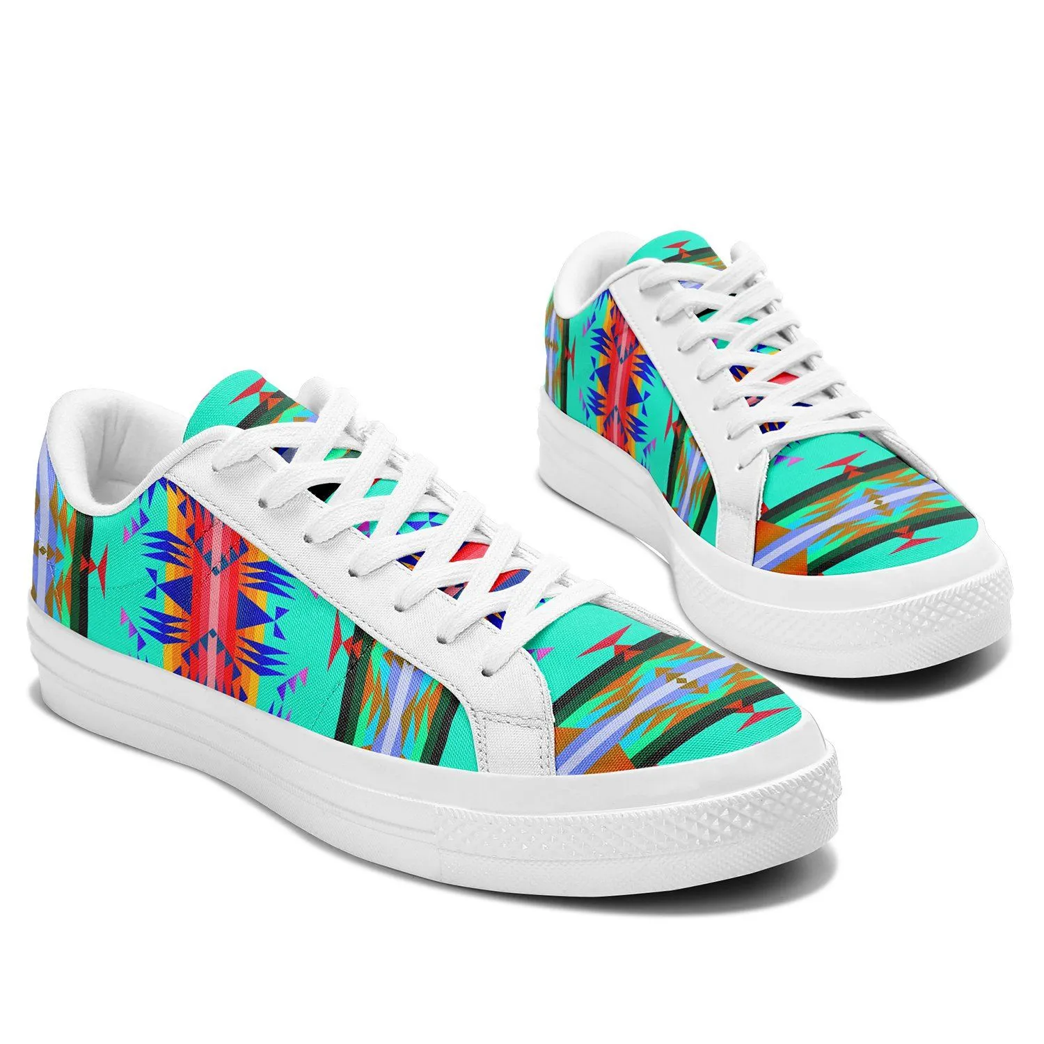 Between the Mountains Spring Aapisi Low Top Canvas Shoes White Sole