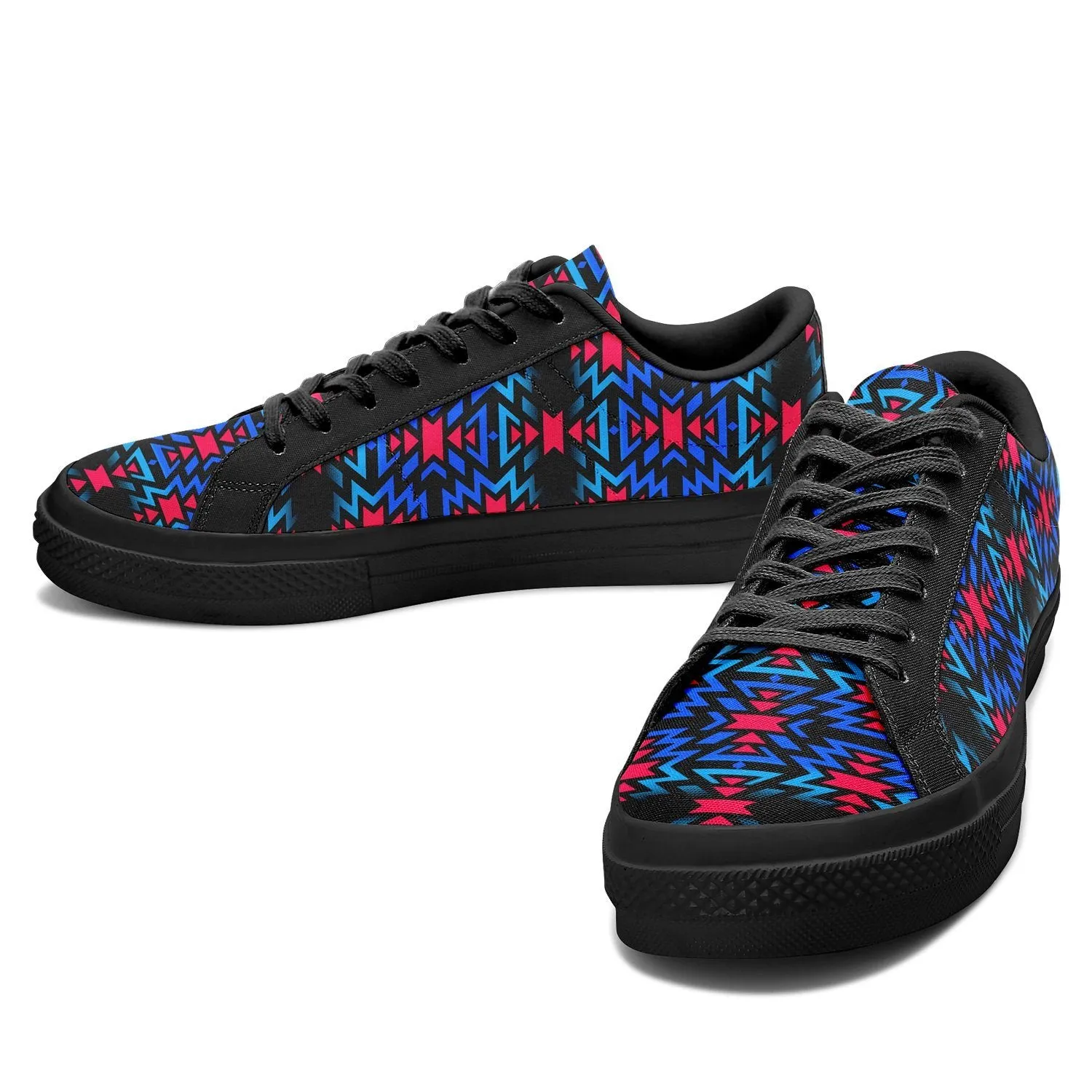 Black Fire Dragonfly Aapisi Low Top Canvas Shoes Black Sole