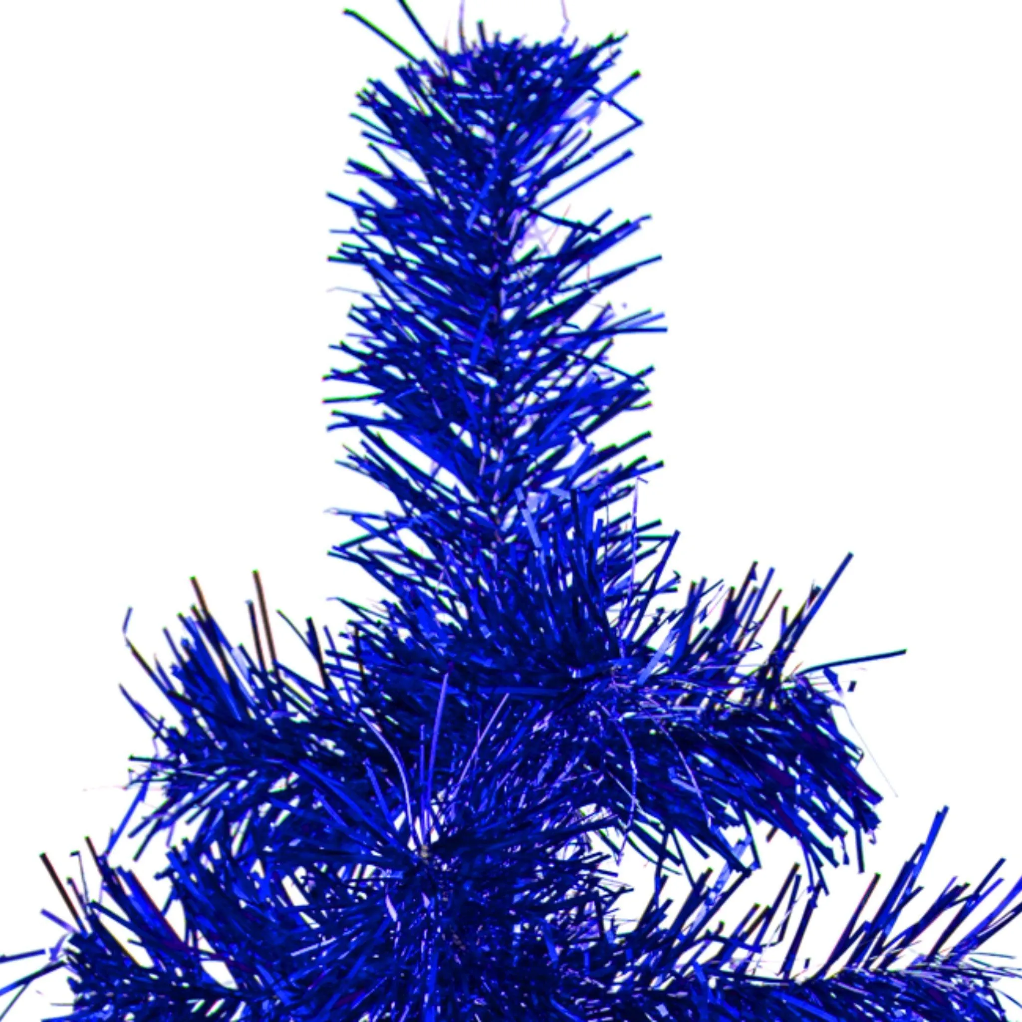 Blue Tinsel Christmas Tree