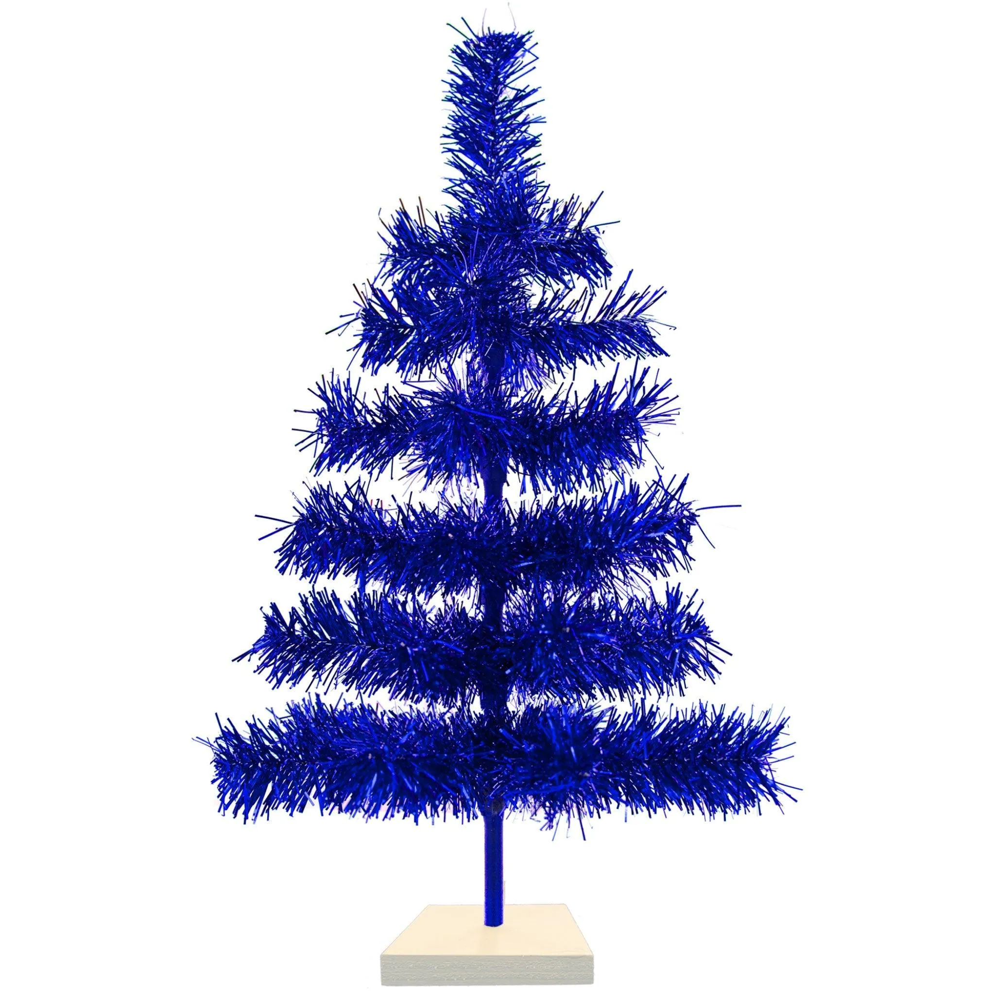 Blue Tinsel Christmas Tree