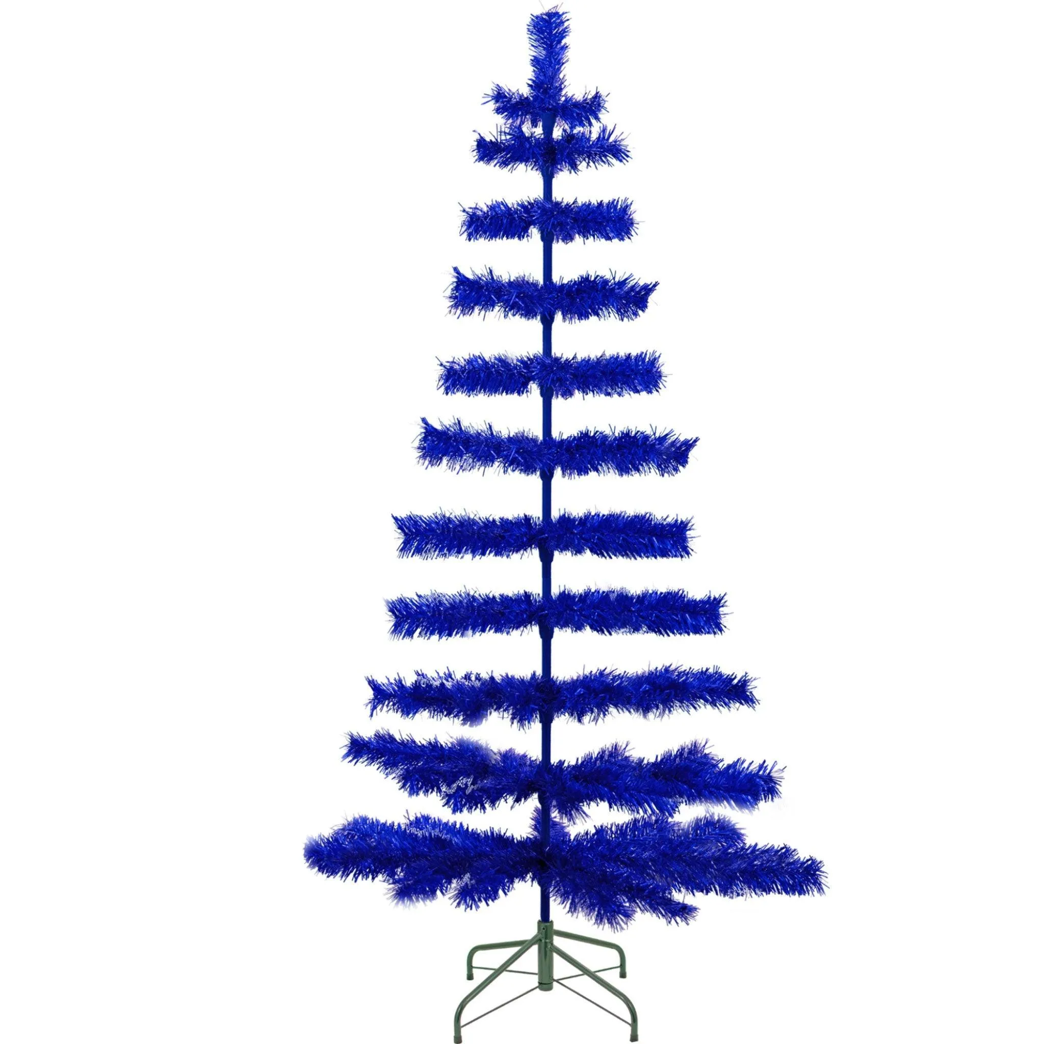 Blue Tinsel Christmas Tree