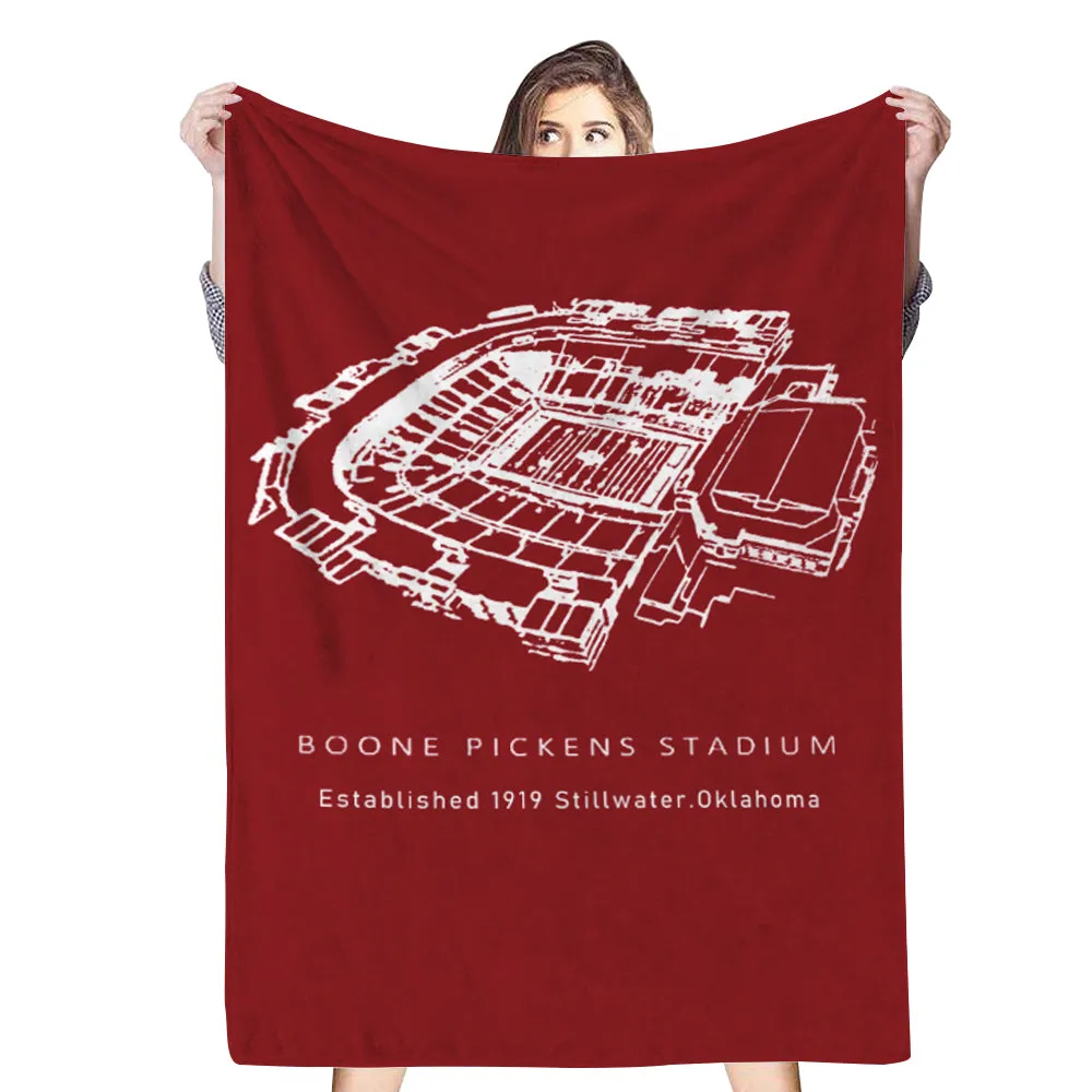 Boone Pickens Stadium - Oklahoma State Cowboys Football,College American Football Blanket Gifts for Boyfriend/Family/Son