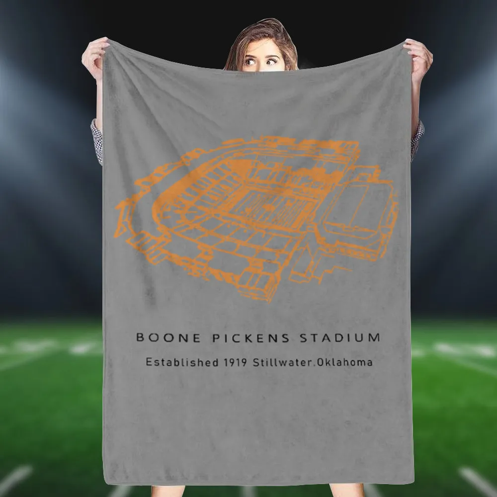 Boone Pickens Stadium - Oklahoma State Cowboys Football,College American Football Blanket Gifts for Boyfriend/Family/Son