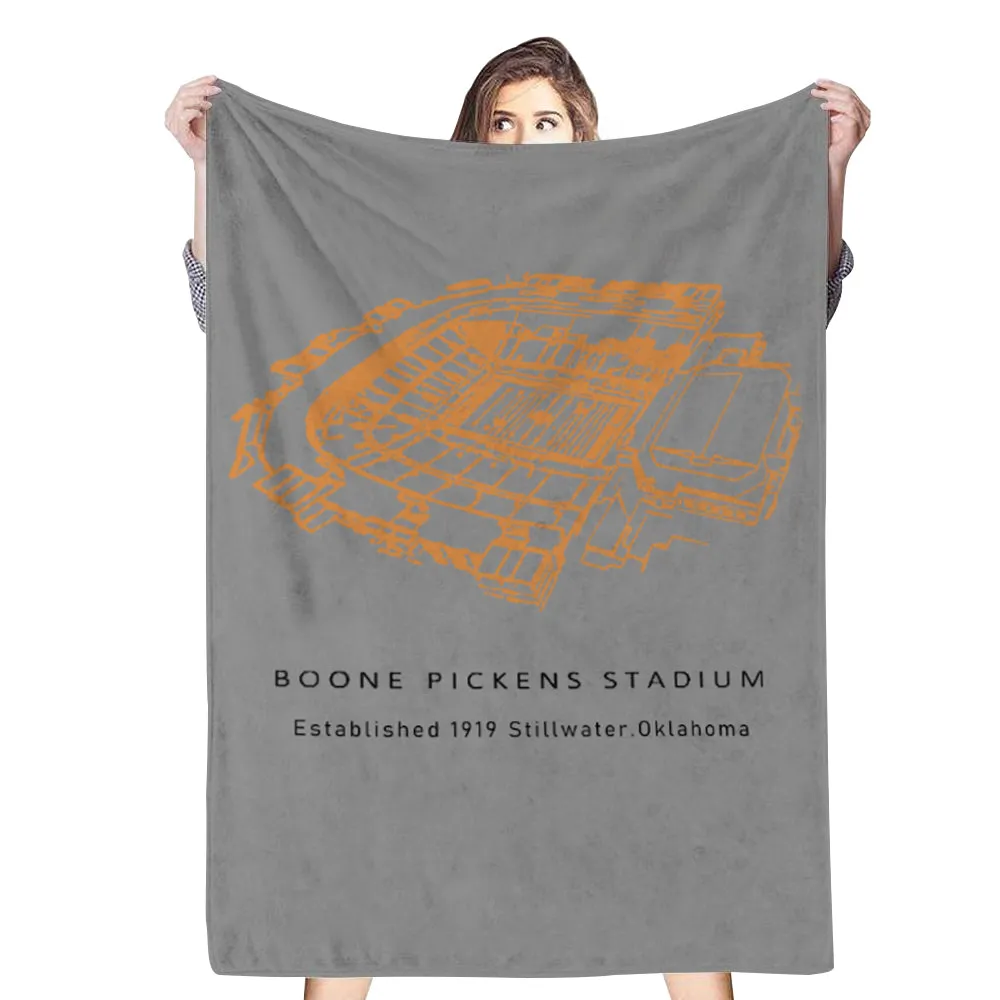 Boone Pickens Stadium - Oklahoma State Cowboys Football,College American Football Blanket Gifts for Boyfriend/Family/Son