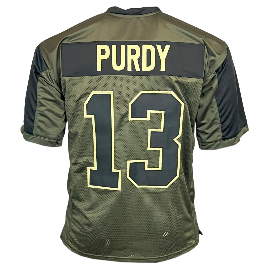 Brock Purdy Unsigned Salute to Service Football Jersey