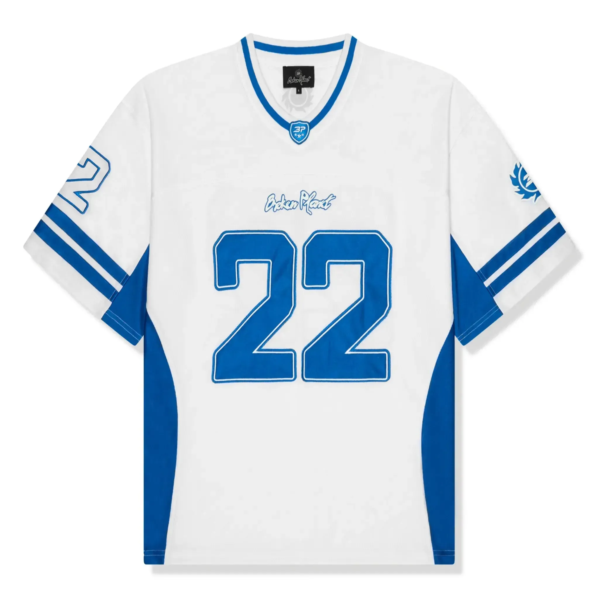 Broken Planet White Blue Football Jersey