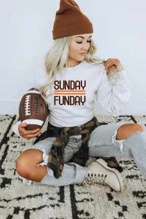 Brown and Orange Sunday Funday Crewneck Sweatshirt